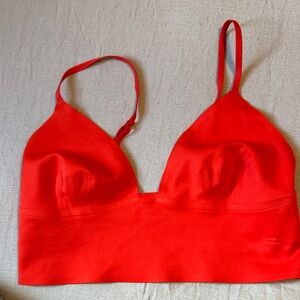 Free People Red Longline Bralette NWOT